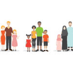 set of family portrait icons